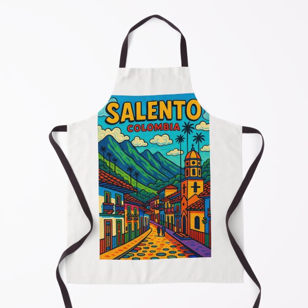 Item preview, Calle Real and Iglesia Nuestra Señora del Carmen, Salento, Colombia designed and sold by Places On Earth.