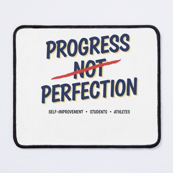 Item preview, Progress Not Perfection Minimal Typography Motivational T-Shirt designed and sold by CuteOasis.