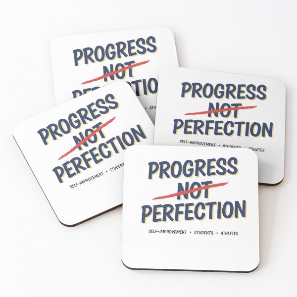 Item preview, Progress Not Perfection Minimal Typography Motivational T-Shirt designed and sold by CuteOasis.