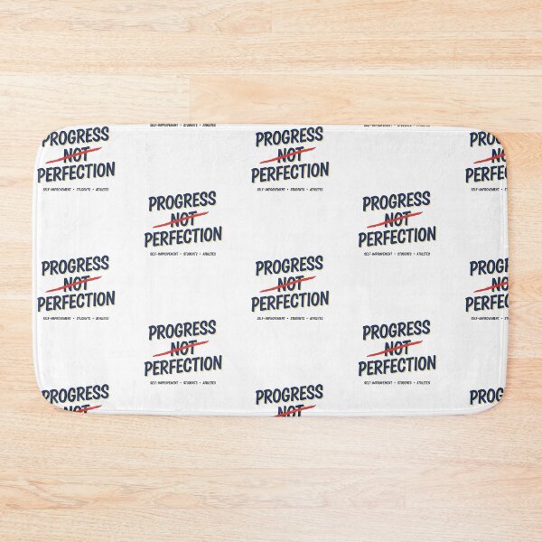Item preview, Progress Not Perfection Minimal Typography Motivational T-Shirt designed and sold by CuteOasis.