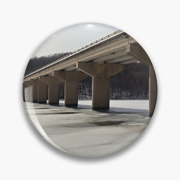 Item preview, Bridge over a frozen fishing lake designed and sold by MarkSmalley.