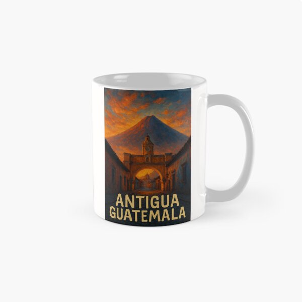 Item preview, Santa Catalina Arch at Sunset with Volcanoes, Antigua Guatemala designed and sold by Places On Earth.