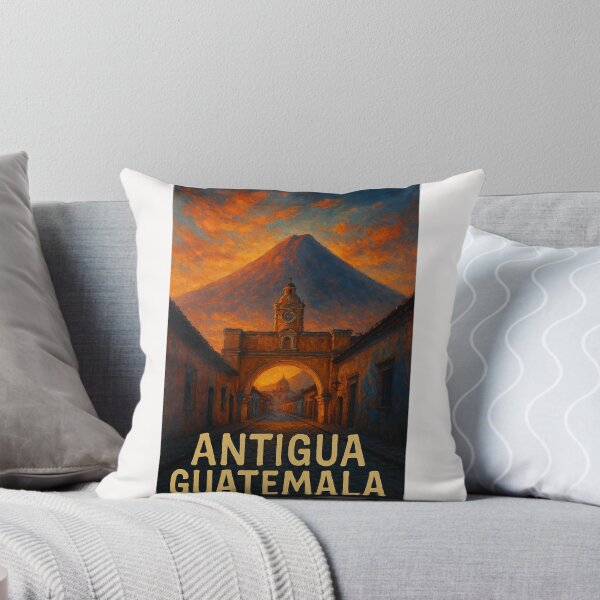 Item preview, Santa Catalina Arch at Sunset with Volcanoes, Antigua Guatemala designed and sold by Places On Earth.