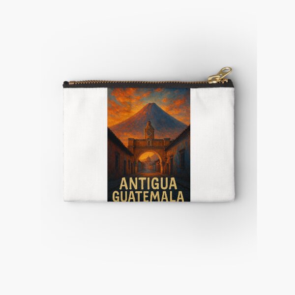 Item preview, Santa Catalina Arch at Sunset with Volcanoes, Antigua Guatemala designed and sold by Places On Earth.