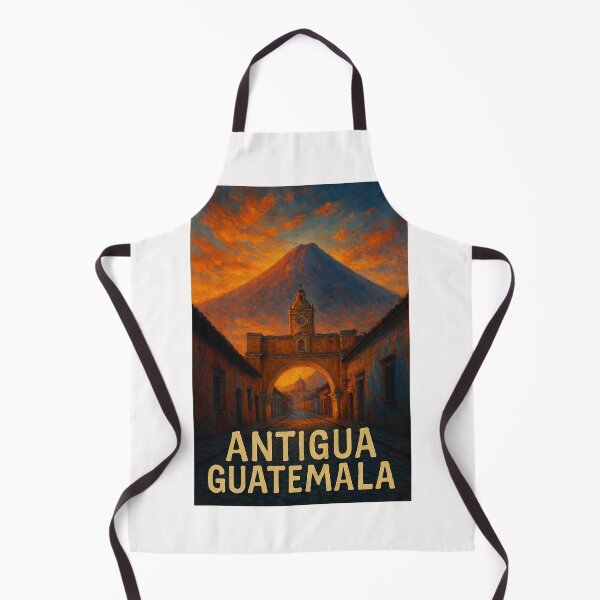 Item preview, Santa Catalina Arch at Sunset with Volcanoes, Antigua Guatemala designed and sold by Places On Earth.
