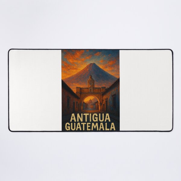 Item preview, Santa Catalina Arch at Sunset with Volcanoes, Antigua Guatemala designed and sold by Places On Earth.