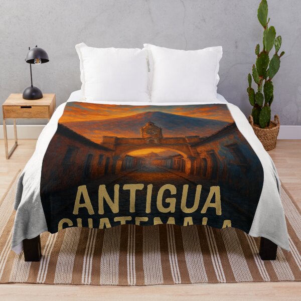Item preview, Santa Catalina Arch at Sunset with Volcanoes, Antigua Guatemala designed and sold by Places On Earth.