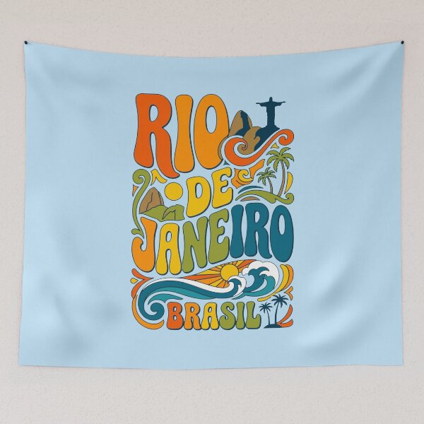 Item preview, Rio de Janeiro Brazil Groovy Retro Travel  designed and sold by WAMTEES.