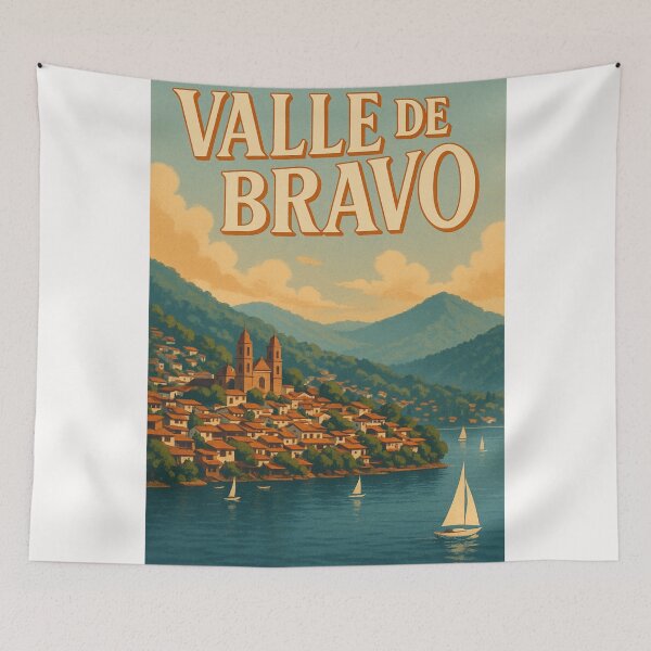 Item preview, Valle de Bravo and Santa María Ahuacatlán Church, Estado de México, México designed and sold by Places On Earth.