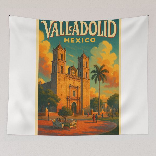 Item preview, Valladolid Town Plaza and Cathedral in Yucatán, México designed and sold by Places On Earth.