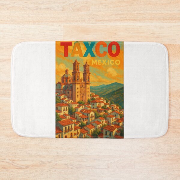 Item preview, Baroque Cathedral and Whitewashed Hills of Taxco, Guerrero, México designed and sold by Places On Earth.