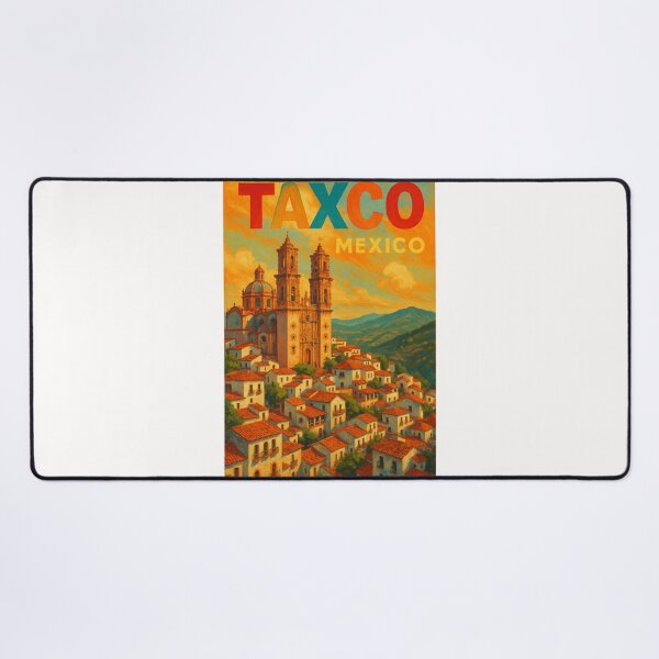 Item preview, Baroque Cathedral and Whitewashed Hills of Taxco, Guerrero, México designed and sold by Places On Earth.