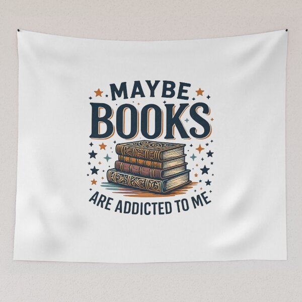 Item preview, Maybe Books Are Addicted To Me, Vintage Book Stack Graphic Tee, Gift for Bookworms designed and sold by saloui.