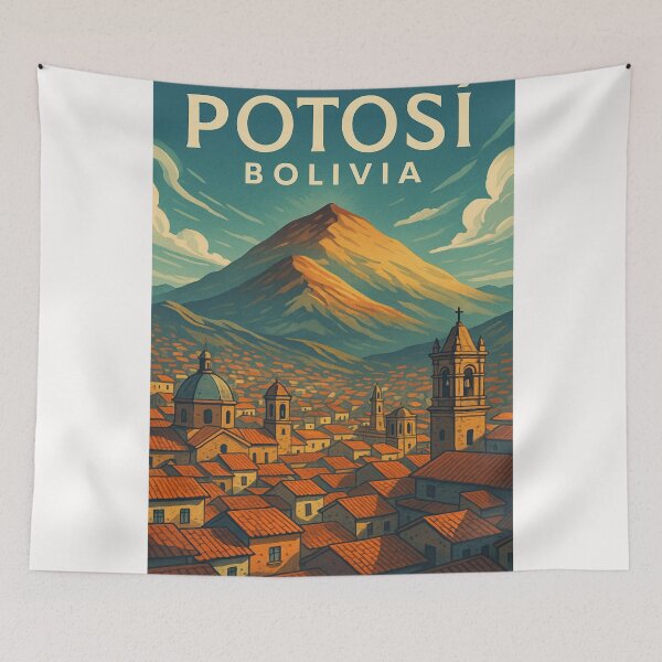 Item preview, Cerro Rico and Colonial Skyline of Potosí, Bolivia designed and sold by Places On Earth.