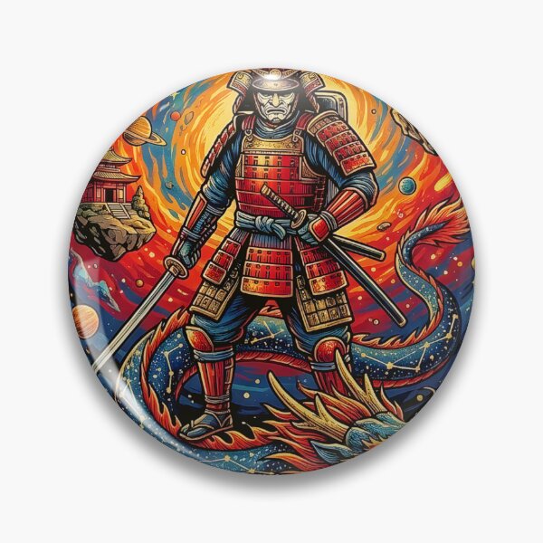Artikelvorschau, Galaktischer Samurai mit Himmelsdrachen und Weltraumtempel entworfen und verkauft von brexastore.