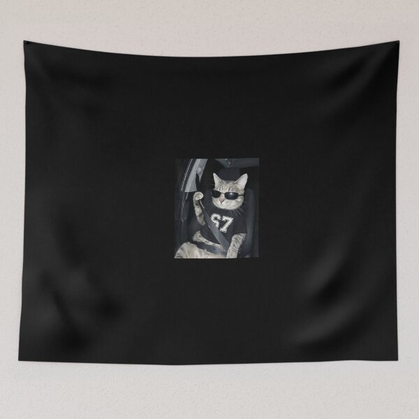 Item preview, Six Seven 67 Cat Driving Sunglasses Viral Meme Cute Kitty designed and sold by PopStars1993.