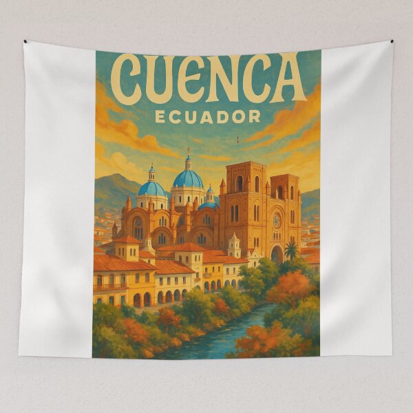 Item preview, Cathedral and Blue Domes of Cuenca, Ecuador designed and sold by Places On Earth.
