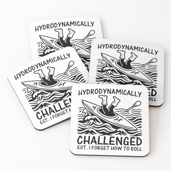 Item preview, Funny Kayaking Capsized Boat Cartoon Outdoor Retro River Gift designed and sold by gunaone-design.