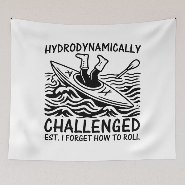 Item preview, Funny Kayaking Capsized Boat Cartoon Outdoor Retro River Gift designed and sold by gunaone-design.