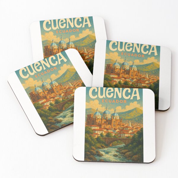 Item preview, Cathedral of Cuenca with Río Tomebamba and Mountains, Ecuador designed and sold by Places On Earth.