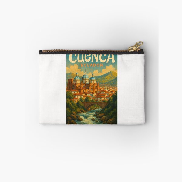 Item preview, Cathedral of Cuenca with Río Tomebamba and Mountains, Ecuador designed and sold by Places On Earth.