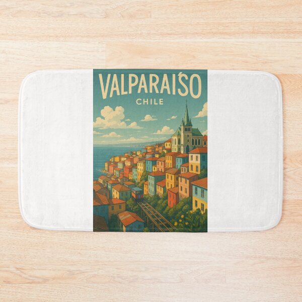 Item preview, Hillside Homes and Iglesia Luterana in Valparaíso, Chile designed and sold by Places On Earth.
