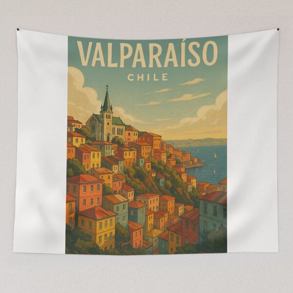 Item preview, Coastal Hills and Colorful Skyline of Valparaíso, Chile designed and sold by Places On Earth.