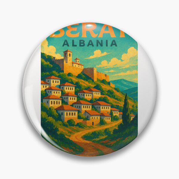 Item preview, Berat Castle and Ottoman Houses in Berat, Albania designed and sold by Places On Earth.