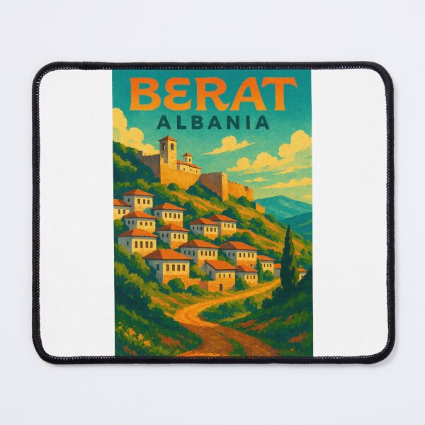 Item preview, Berat Castle and Ottoman Houses in Berat, Albania designed and sold by Places On Earth.