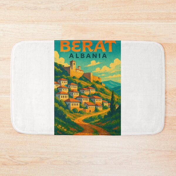 Item preview, Berat Castle and Ottoman Houses in Berat, Albania designed and sold by Places On Earth.