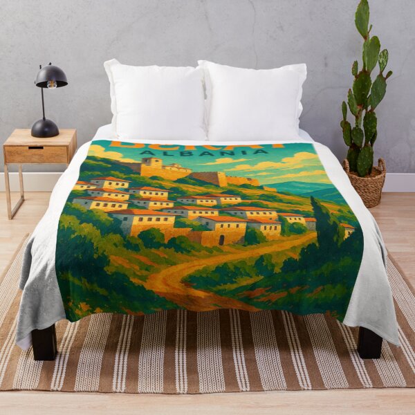 Item preview, Berat Castle and Ottoman Houses in Berat, Albania designed and sold by Places On Earth.