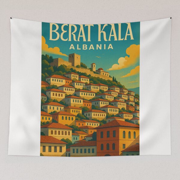 Item preview, Kalaja Fortress and Hillside Houses of Berat, Albania designed and sold by Places On Earth.
