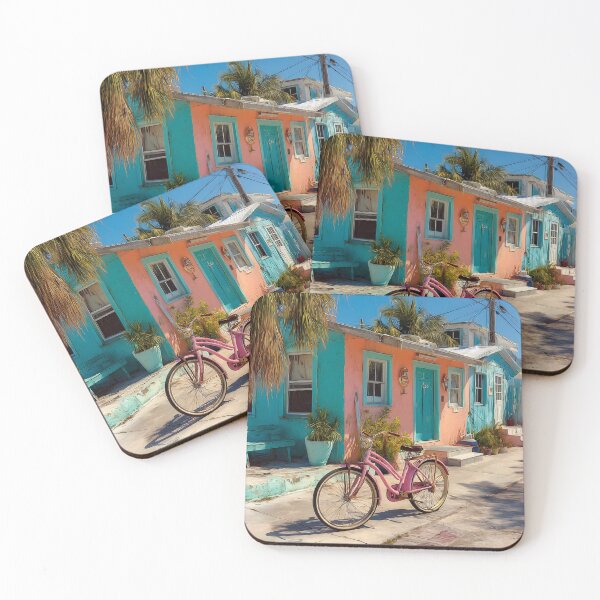 Item preview, Pastel Key West Street with Colorful Conch Houses and Palms designed and sold by daila70.