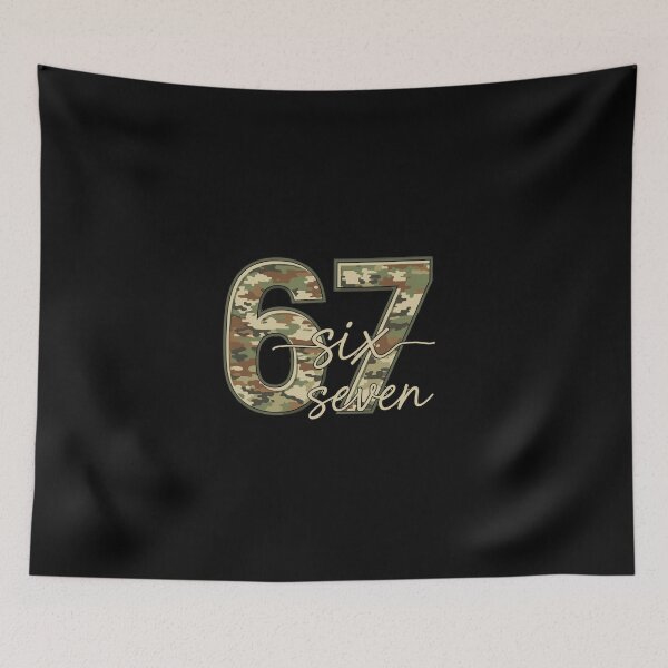 Item preview, Funny Camo Six Seven 67 Meme designed and sold by PopStars1993.