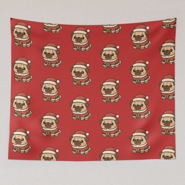 Item preview, Funny Christmas Pug | Cute Santa Pug Dog designed and sold by Shtex.