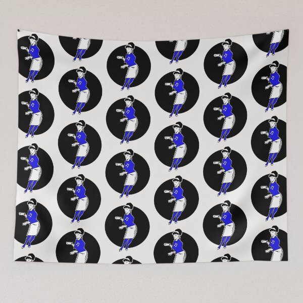 Item preview, Blue and Black SKA dancing girl - 2tone - unique version designed and sold by PIXEL POP DESIGNS - Beyond the Norm!.
