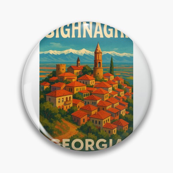 Item preview, Hilltop Town of Sighnaghi with Caucasus Mountains, Kakheti, Georgia designed and sold by Aryabek.