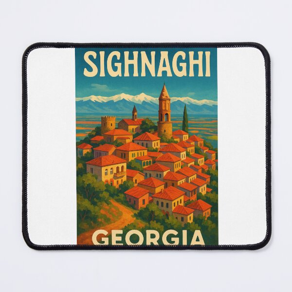Item preview, Hilltop Town of Sighnaghi with Caucasus Mountains, Kakheti, Georgia designed and sold by Aryabek.
