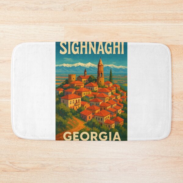 Item preview, Hilltop Town of Sighnaghi with Caucasus Mountains, Kakheti, Georgia designed and sold by Aryabek.