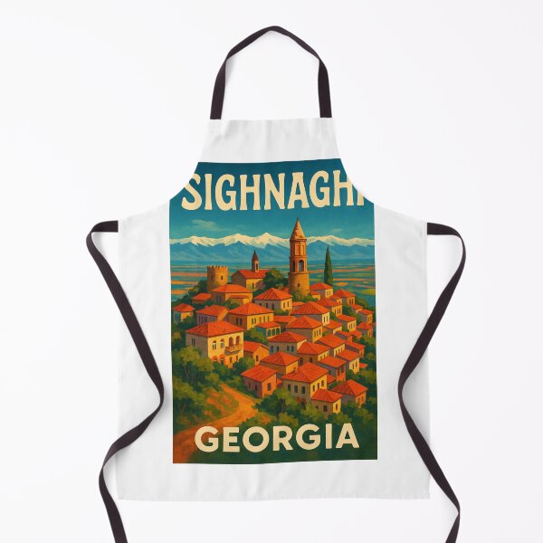 Item preview, Hilltop Town of Sighnaghi with Caucasus Mountains, Kakheti, Georgia designed and sold by Aryabek.