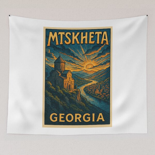 Item preview, Jvari Monastery Overlooking Mtskheta and the Caucasus, Georgia designed and sold by Aryabek.