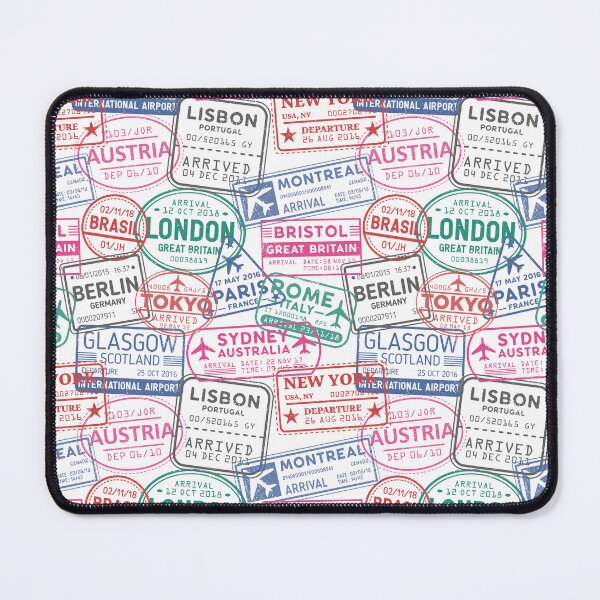 Item preview, Vintage Passport Stamp Travel Pattern designed and sold by PSYNOVA.