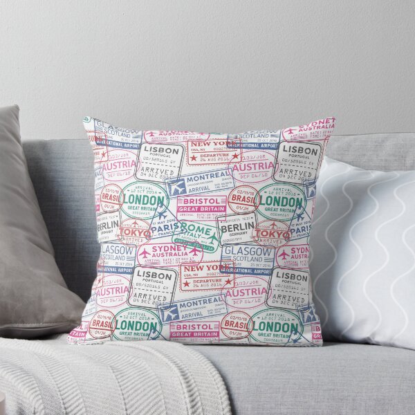 Item preview, Vintage Passport Stamp Travel Pattern designed and sold by PSYNOVA.