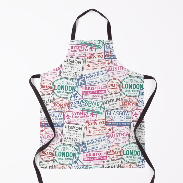 Item preview, Vintage Passport Stamp Travel Pattern designed and sold by PSYNOVA.