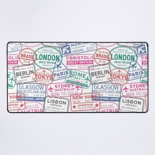 Item preview, Vintage Passport Stamp Travel Pattern designed and sold by PSYNOVA.