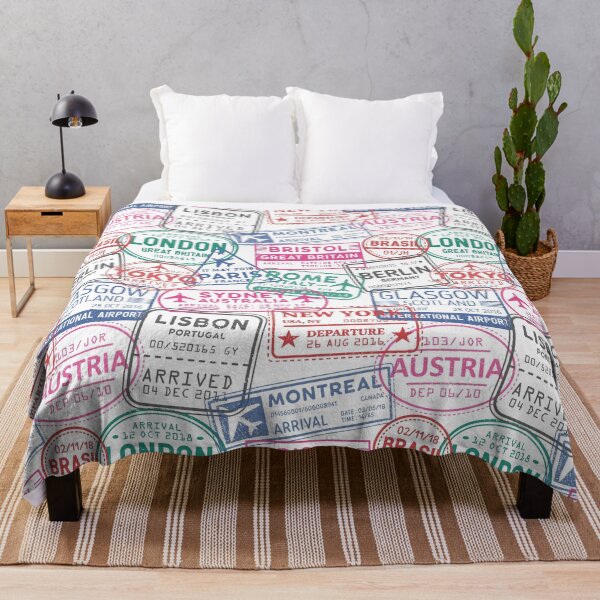 Item preview, Vintage Passport Stamp Travel Pattern designed and sold by PSYNOVA.