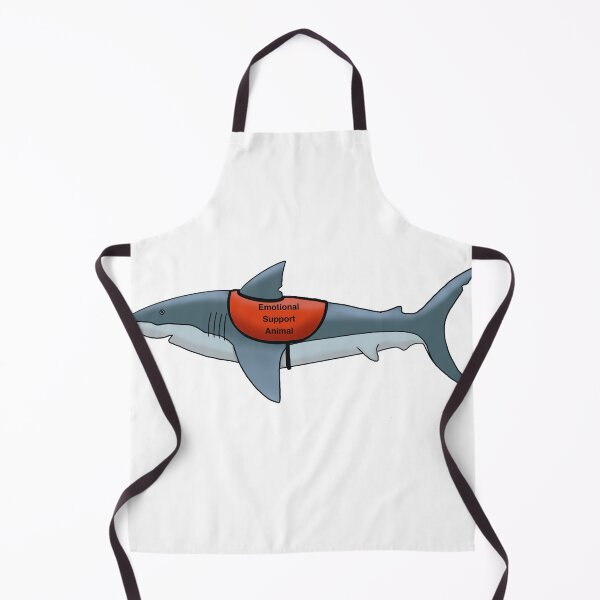 Item preview, Emotional Support Animal (Shark) funny sticker/t-shirt designed and sold by Llewynn1225.
