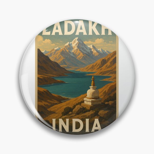 Item preview, Mountain Lake and Stupa in the Himalayas of Ladakh, India designed and sold by Aryabek.