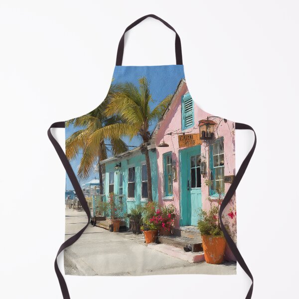 Item preview, Pastel Key West Street Ending with Ocean View and Palm Trees designed and sold by daila70.