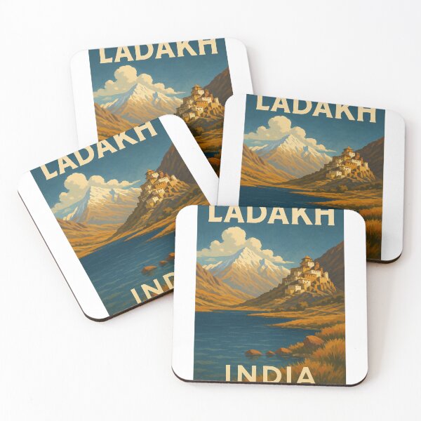 Item preview, Tibetan Monastery and Snow Peaks in Ladakh, India designed and sold by Aryabek.